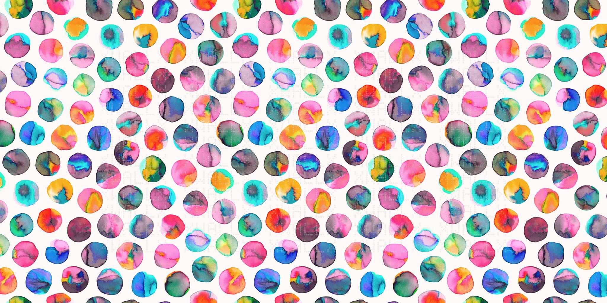 Vibrant Watercolor Ovals Wall Mural