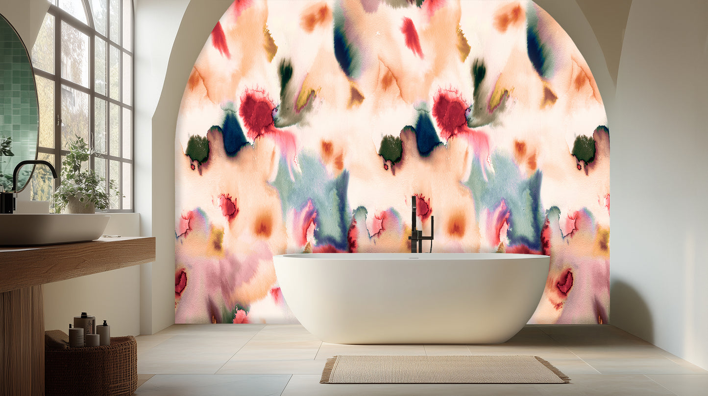 Ethereal Watercolor Floral wall mural - XWALLX