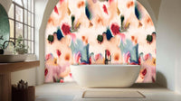 Ethereal Watercolor Floral wall mural - XWALLX
