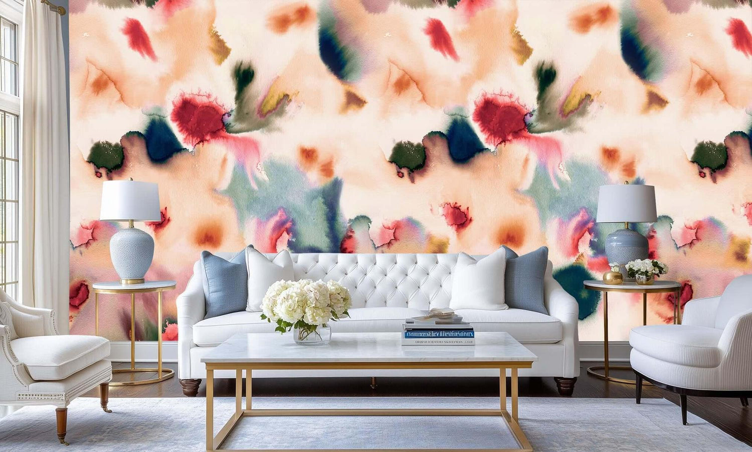 Ethereal Watercolor Floral wall decor - XWALLX