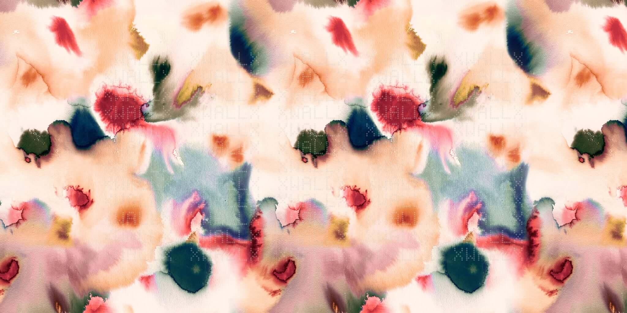 Ethereal Watercolor Floral Wall Mural