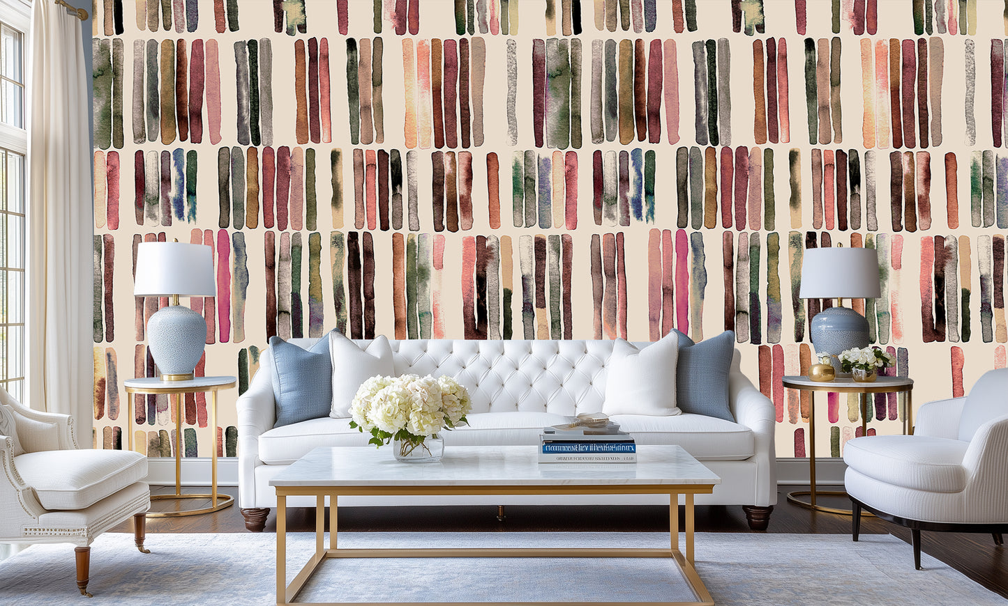 Expressive Brushstroke Stripe wall decor - XWALLX