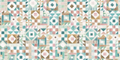 Geometric Watercolor Mosaic Wall Mural
