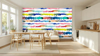 Vibrant Watercolor Stripe Arch wallpaper - XWALLX