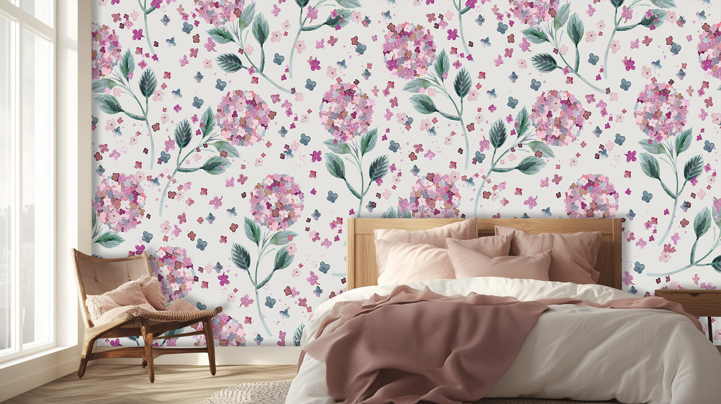 Watercolor Hydrangea Bloom wall art - XWALLX