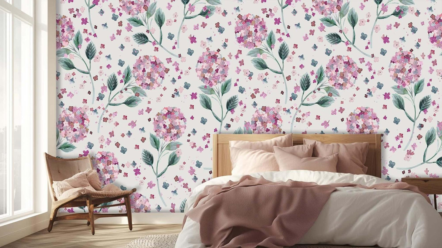 Watercolor Hydrangea Bloom wall art - XWALLX