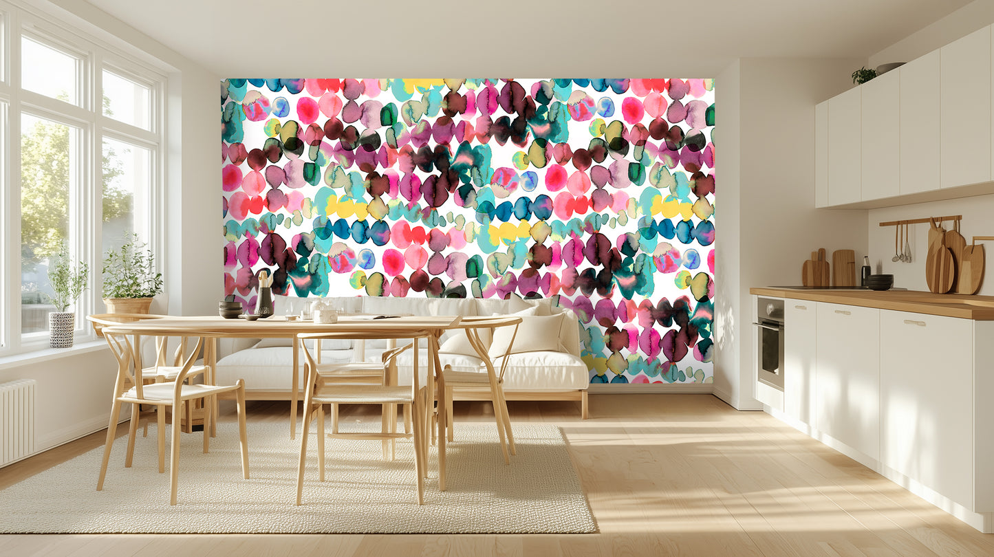 Vibrant Watercolor Ovals wallpaper - XWALLX