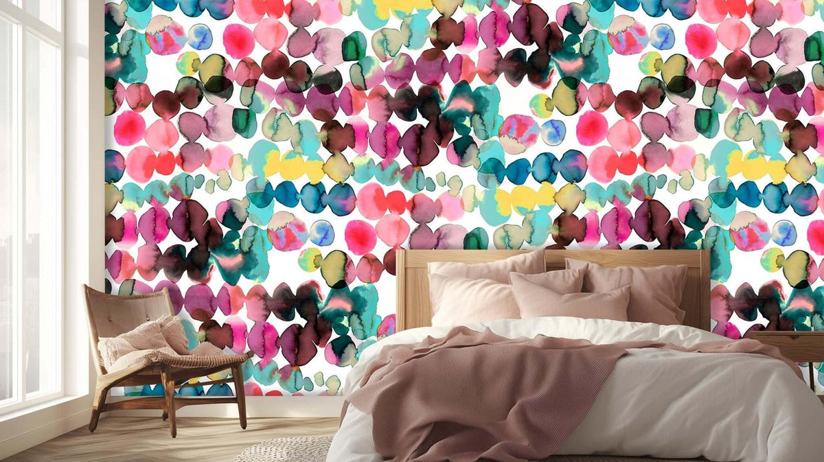 Vibrant Watercolor Ovals wall art - XWALLX