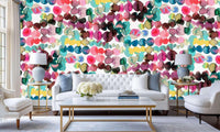 Vibrant Watercolor Ovals wall decor - XWALLX