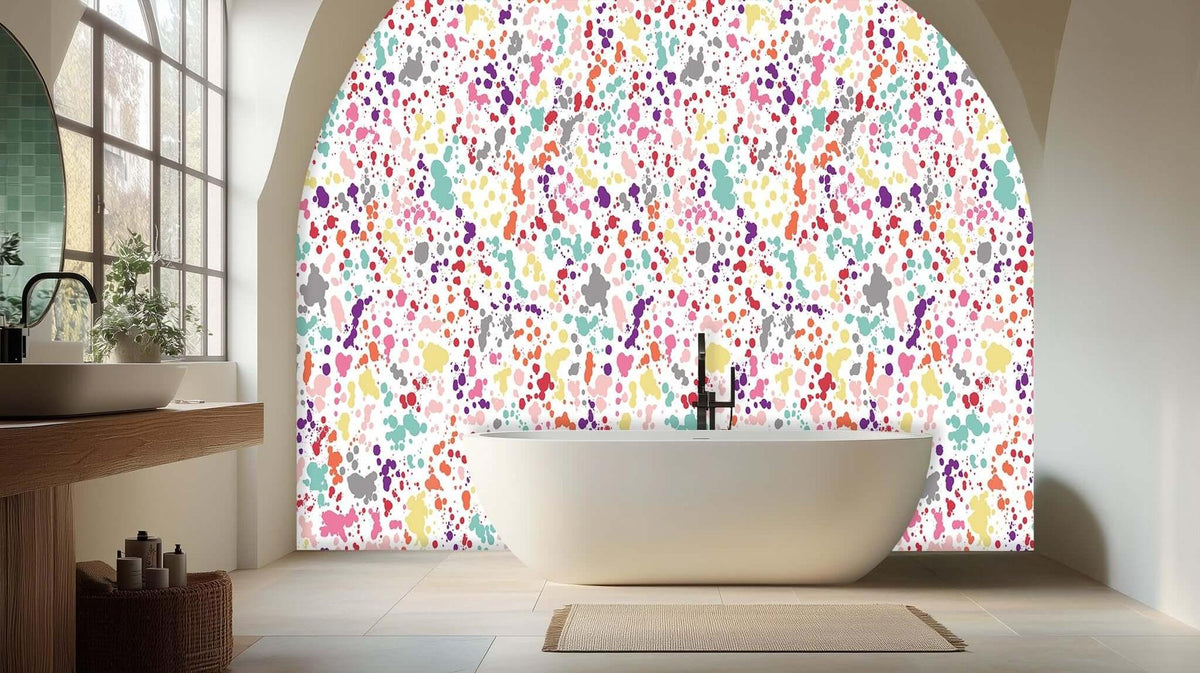 Vibrant Paint Splatter wall mural - XWALLX