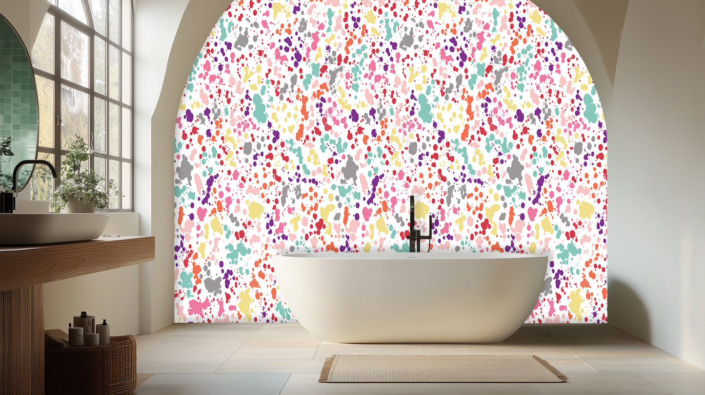Vibrant Paint Splatter wall mural - XWALLX