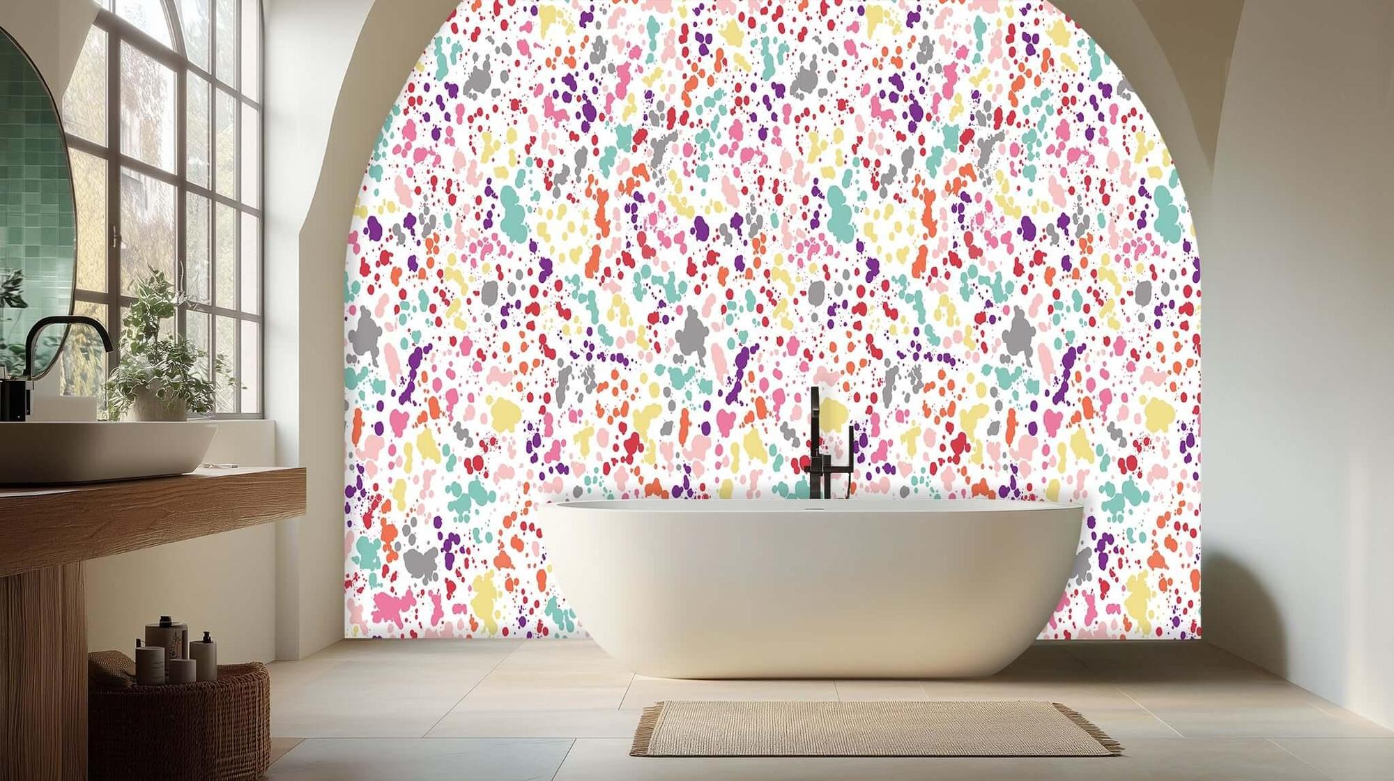 Vibrant Paint Splatter wall mural - XWALLX