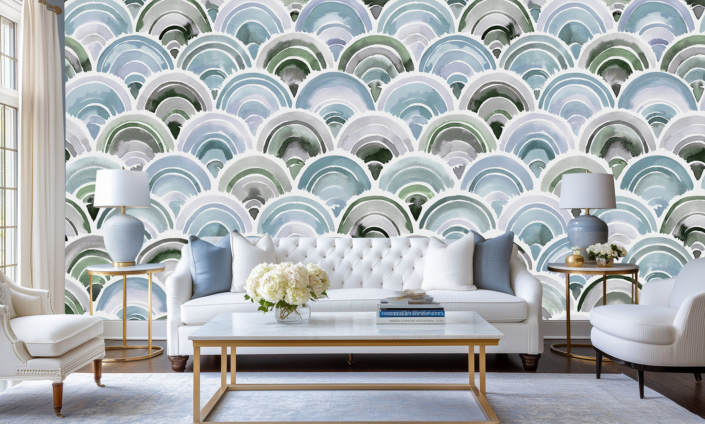 Watercolor Arc Ripple wall decor - XWALLX