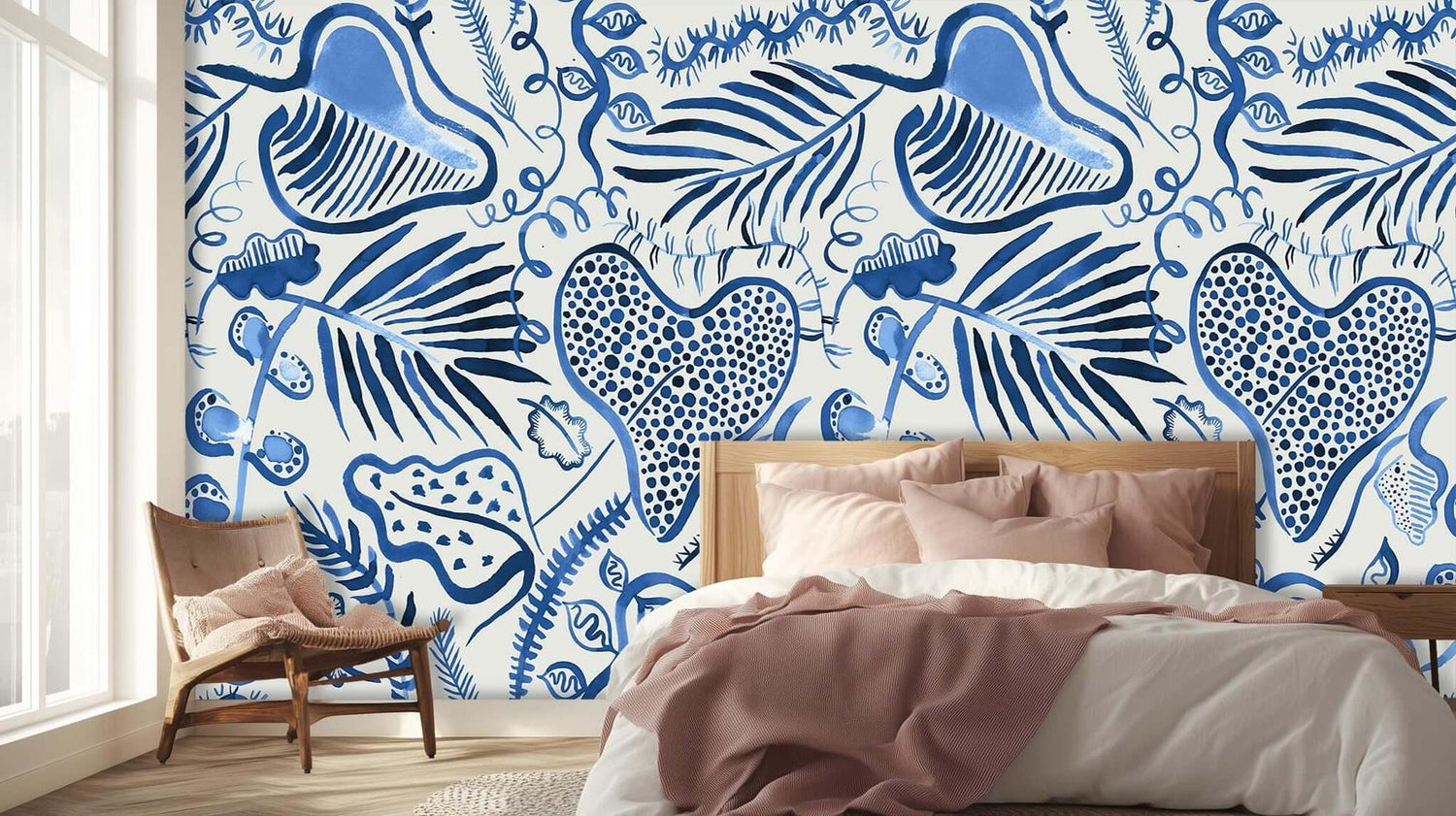 Blue Botanical Abstract wall art - XWALLX