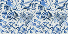 Blue Botanical Abstract Wall Mural