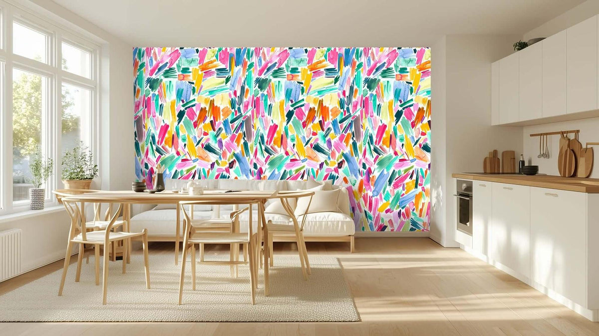 Vibrant Brushstroke Abstract wallpaper - XWALLX