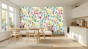 Vibrant Watercolor Cacti wallpaper - XWALLX