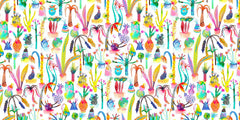 Vibrant Watercolor Cacti Wall Mural