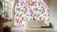 colorful Peaks Abstract wall mural 
