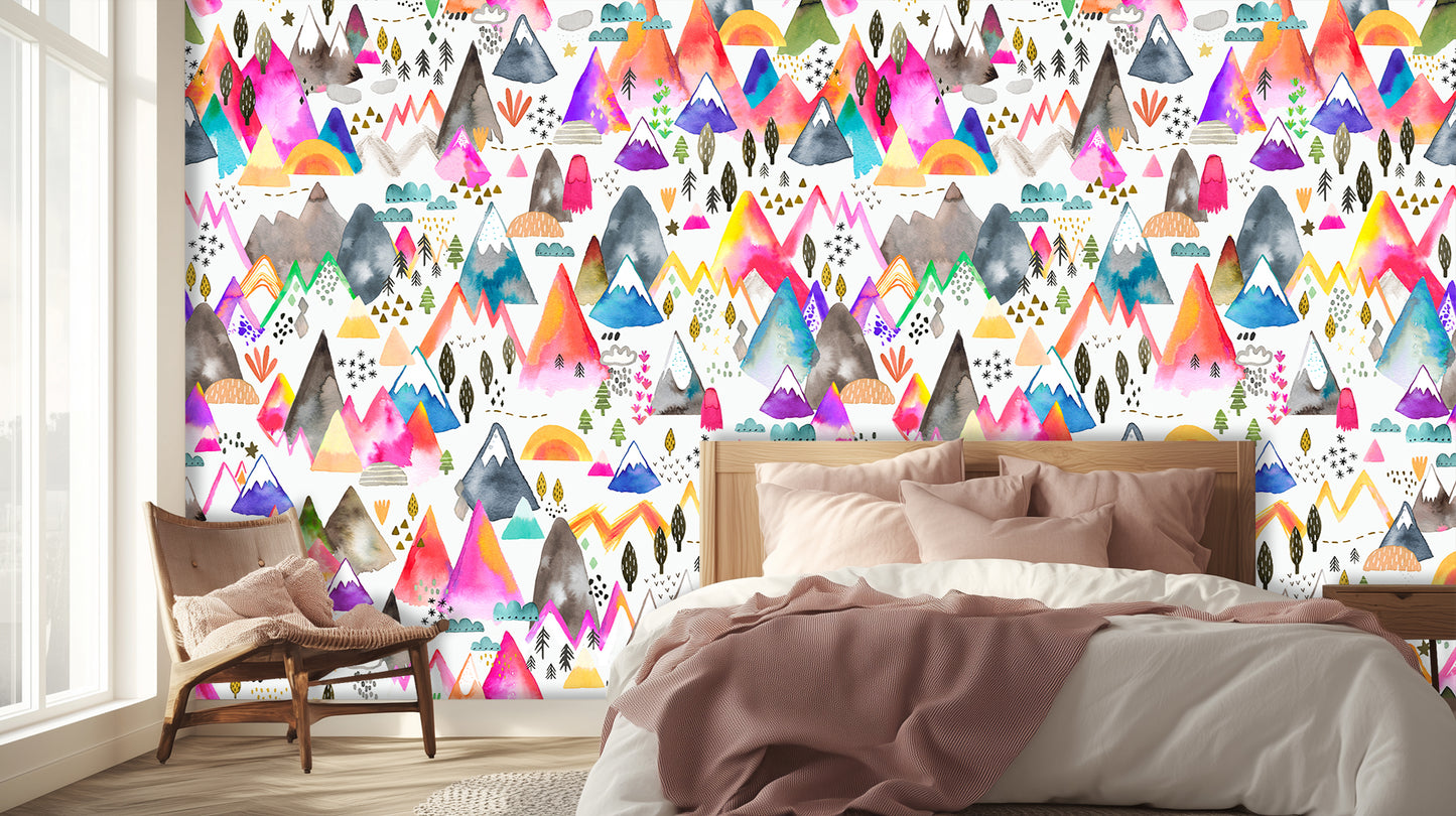 Watercolor Peaks Abstract wall art - XWALLX
