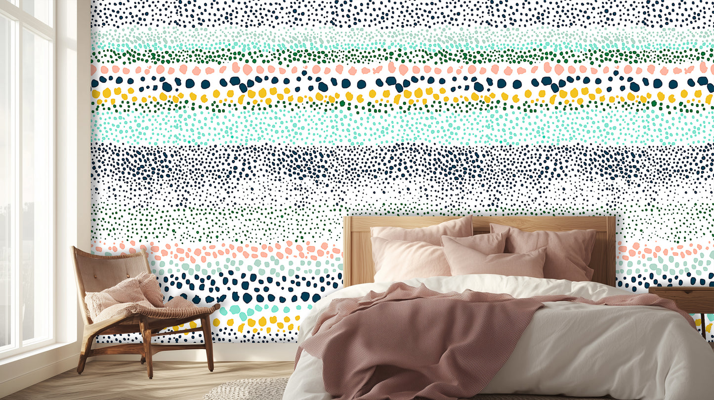 Playful Dappled Stripe wall art - XWALLX