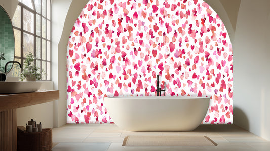 Whimsical Heart Blossom wall mural Mural wall mural - XWALLX