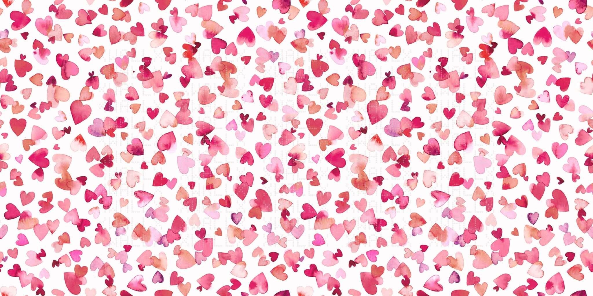 Whimsical Heart Blossom Wall Mural