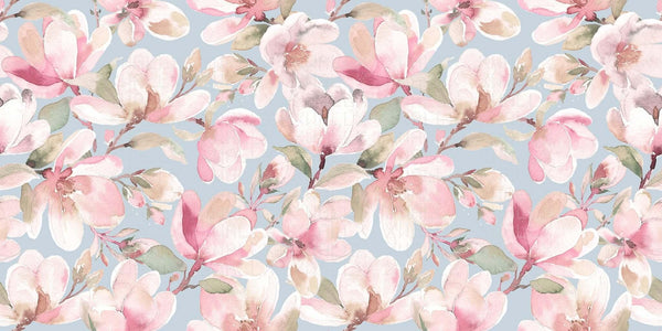 Şeftali Tonlu Manolya Floral Duvar Posteri - Sample