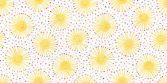 Whimsical Sunburst Smiles Wall Mural
