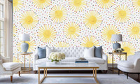 Whimsical Sunburst Smiles wall decor - XWALLX