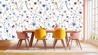 Whimsical Floral Wall Mural for Cheerful Interiors wall mural - XWALLX