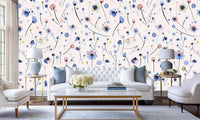 Whimsical Floral Wall Mural for Cheerful Interiors wall decor - XWALLX