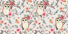 Whimsical Woodland Owl Wall Mural