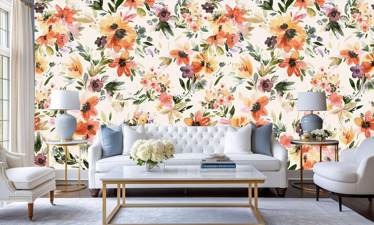 Vibrant Watercolor Floral wall art - XWALLX