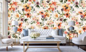 Vibrant Watercolor Floral wall art - XWALLX