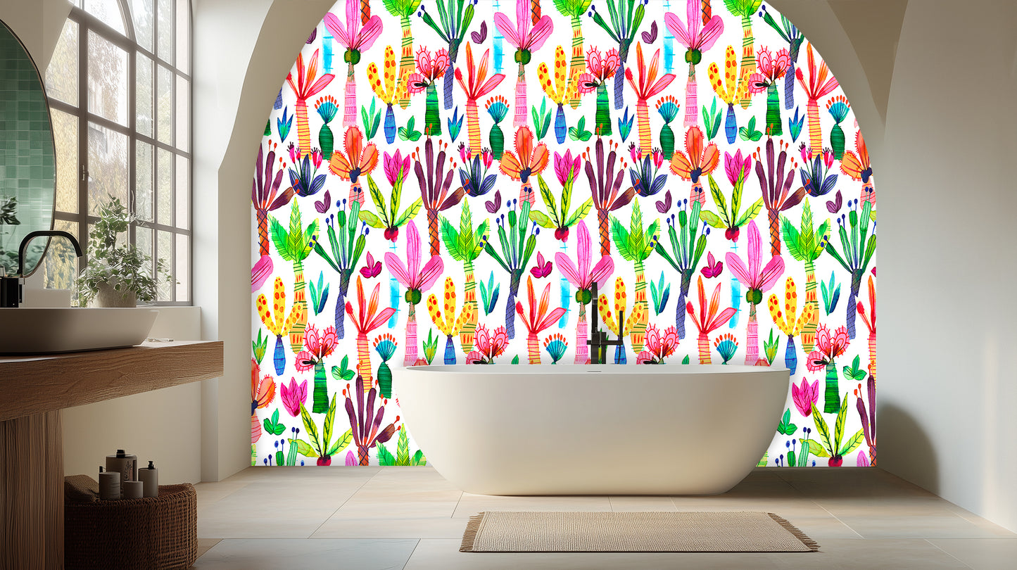 Whimsical Botanical Archway wall mural - XWALLX