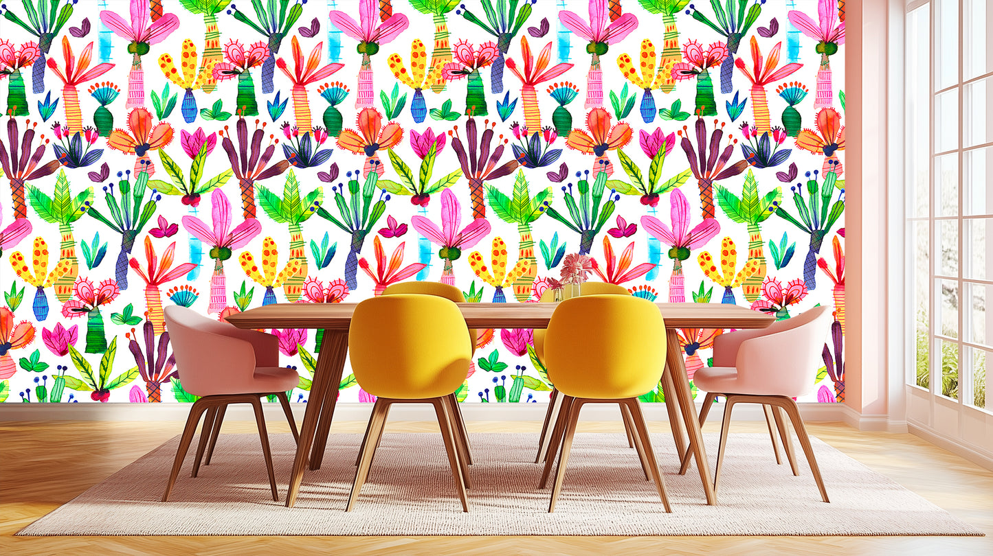 Whimsical Botanical Archway wallpaper mural - XWALLX
