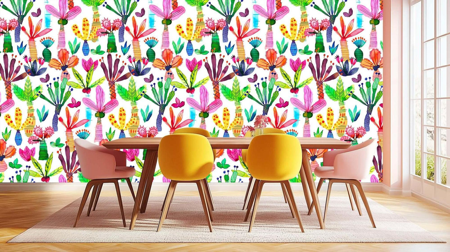 Whimsical Botanical Archway wallpaper mural - XWALLX