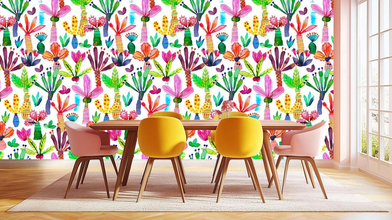 Whimsical Botanical Archway wallpaper mural - XWALLX