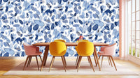Flowing Blue Brushwork wall mural Mural wallpaper mural - XWALLX