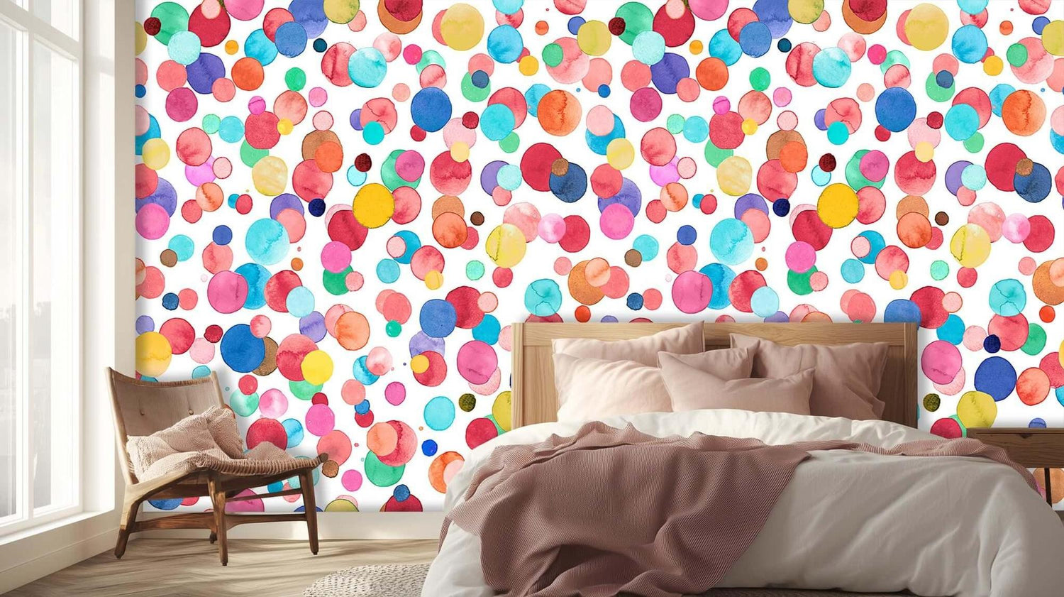 Vibrant Watercolor Dots wall art - XWALLX