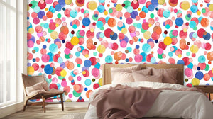 Vibrant Watercolor Dots wall art - XWALLX