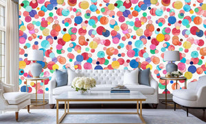 Vibrant Watercolor Dots wall decor - XWALLX