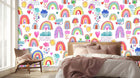 Whimsical Rainbow Hearts duvar kağıdı - XWALLX