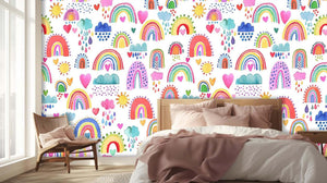 Whimsical Rainbow Hearts wallpaper - XWALLX
