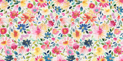 Vibrant Floral Watercolor Wall Mural