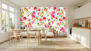 Vibrant Floral Elegance wall mural Mural wallpaper - XWALLX