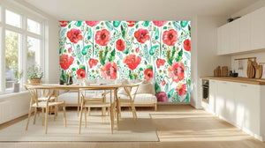 Joyful Poppies Watercolor wallpaper - XWALLX