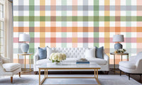 Pastel Plaid Archway wall decor - XWALLX