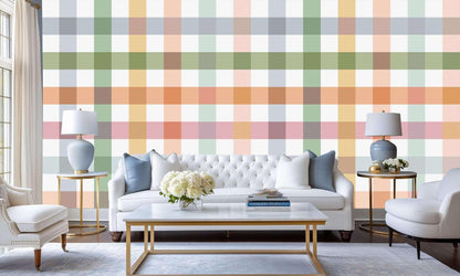 Pastel Plaid Archway wall decor - XWALLX